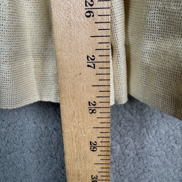 Vintage Anavini Hand Smocked Size 5 Beige Short Sleeeves Pleated Dress Midi Line - Picture 12 of 12